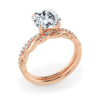 Square Radiant Cut Pave Women Wedding Rings Set - 642