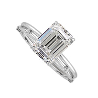 Minimal Emerald Diamond Bridal Set - 724