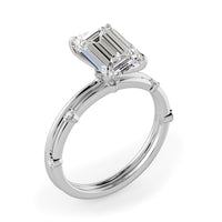 Minimal Emerald Diamond Bridal Set - 724
