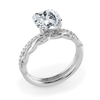 Square Radiant Cut Pave Women Wedding Rings Set - 642