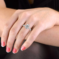 Minimal Emerald Diamond Bridal Set - 724