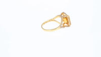 Cushion Cut Citrine Birthstone Ring
