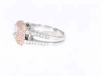 Pink Diamond Bombe Halo Cushion Cut Engagement Ring