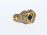 Blue Sapphire Signet Men's Ring - .60 Carat