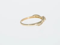 Yellow Gold Twisted Solitaire Diamond Engagement Ring