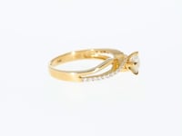 Infinity Yellow Gold Round Diamond Solitaire Engagement Ring