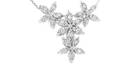 Four Flower Garland Necklace - .36 Carat