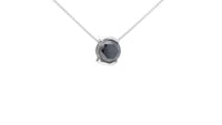 Classic Black Diamond Pendant in a Half Bezel Setting - 1.3 Carat