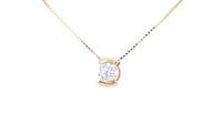 Classic Diamond Pendant in a Half Bezel Setting - .57 Carat