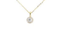 Classic Halo Pendant Diamond Necklace - .49 Carat