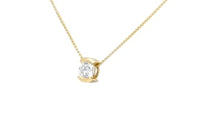 Classic Diamond Pendant in a Half Bezel Invisible Pave Setting - .6 Carat