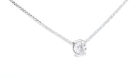 Classic Diamond Pendant in a Half Bezel Setting - .76 Carat