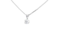 Classic Round Brilliant Cut Diamond Pendant in White Gold - .57 Carat