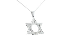 White Pave Diamond Intertwining Star Of David Pendant - .60 Carat