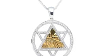 Star of David Western Wall Twist Pendant - .73 Carat