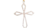 Gothic Style Open Cross Pendant - .75 Carat