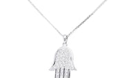 Hamsa Hand Diamond Pendant - .5 Carat