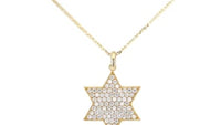 Yellow Gold Complete Shining Star Pendant - .80 Carat