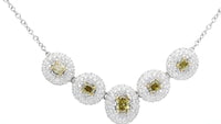 Five Oval Cut Chameleon Graduated Diamond Necklace - 3.58 Carat