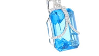 Natural London Blue Topaz Pendant Necklace - 33 Carat