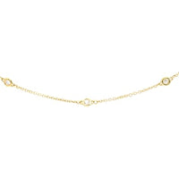 Diamond Studded Chain Necklace - .33 Carat