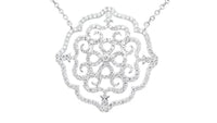 Filigree Diamond Pave Pendant - 1.4 Carat