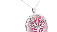 Agate Stone and Diamond Butterfly Pendant