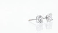 Classic Round Solitaire Diamond Studs - 2 Carat