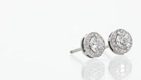 Halo Diamond Studs - 1.1 Carat