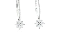 Marquise Cut Diamond Flower Drop Earrings - 1.2 Carat