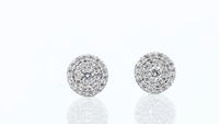 Invisible Lined Diamond Round Stud - 0.5 Carat