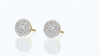 Yellow Gold Double Halo Diamond Studs - 0.6 Carat