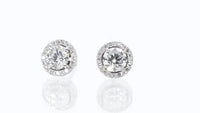 Halo Diamond Studs - 1.4 Carat