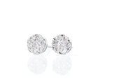 Flower-Shaped Composite Diamond Studs - 0.5 Carat