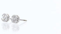 Diamond Solitaire Studs in Split Bezel Setting - 0.7 Carat