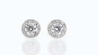 Diamond Halo Studs - 1 Carat