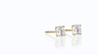 Yellow Gold Classic Solitaire Diamond Studs - 1.1 Carat