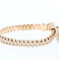 Rose Gold Zipper Bracelet - 4.96 Carat