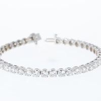 White Gold Round Diamond Tennis Bracelet - 8.4 Carat