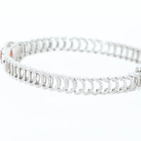 Oval Orange Sapphire and Diamond Bracelet - 6.3 Carat