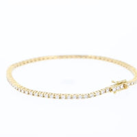 Yellow Gold Diamond Tennis Bracelet - 1.4 Carat