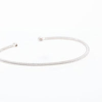 Flexible Open White Gold Bangle