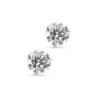 Round Diamond Studs in a Three Prong Setting - 3 Carat