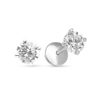 Classic Round Solitaire Diamond Studs - 2 Carat