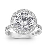 Brilliant Round Diamond Halo Engagement Ring - 5.2 Carat
