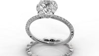 Round Brilliant Cut Unique Pave Engagement Ring Bridal Set - 403