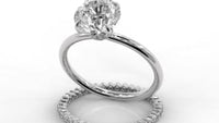 Round Brilliant Cut Elegant diamond Engagement Ring - Stacked wedding bands with a solitaire ring- 406