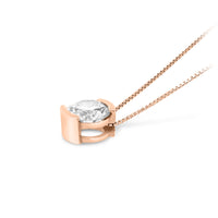 Classic Diamond Pendant in a Half Bezel Setting - 1.7 Carat