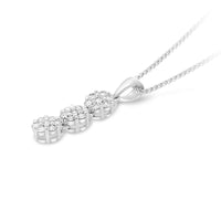 Triple Round Diamond Cluster Pendant - .28 Carat