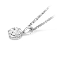 Diamond Cluster Frame Pendant - .26 Carat